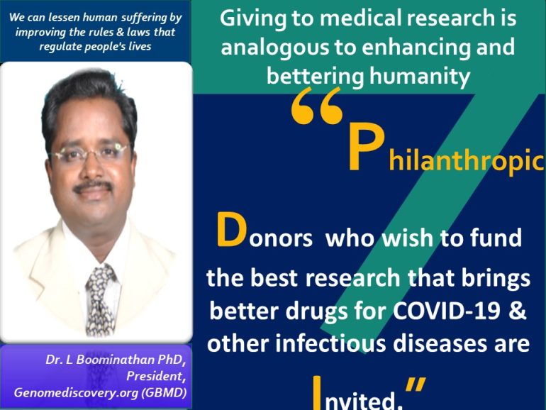 Giving to medical research is akin to standing in support of humanity